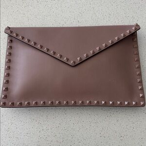 Valentino Studded Envelope Clutch - Taupe